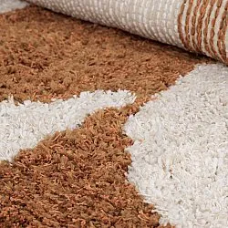 Tappeto A Pelo Lungo - Kalymnos Natural Cotton Shaggy (bianco sporco/ocra)