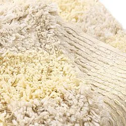 Tappeto A Pelo Lungo - Methoni Check Cotton Shaggy (crema/giallo chiaro)