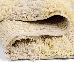 Tappeto A Pelo Lungo - Methoni Check Cotton Shaggy (crema/giallo chiaro)