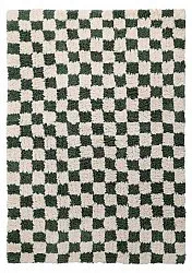 Tappeto A Pelo Lungo - Methoni Check Cotton Shaggy (crema/verde)