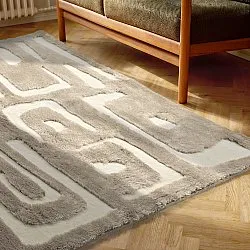 Tappeto A Pelo Lungo - Palmyra (beige/bianco)