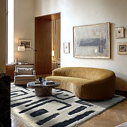 Tappeto A Pelo Lungo - Palmyra (bianco/blu navy)