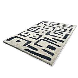 Tappeto A Pelo Lungo - Palmyra (bianco/blu navy)