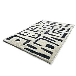 Tappeto A Pelo Lungo - Palmyra (bianco/blu navy)