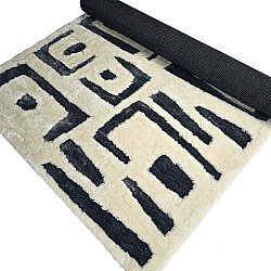 Tappeto A Pelo Lungo - Palmyra (bianco/blu navy)