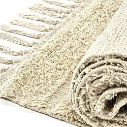 Tappeto A Pelo Lungo - Rani Natural Cotton Shaggy (beige)