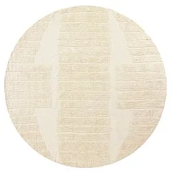 Tappeto rotondo - Rani Natural Cotton Shaggy (beige)