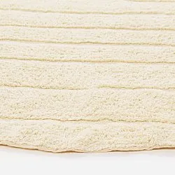 Tappeto rotondo - Rani Natural Cotton Shaggy (beige)