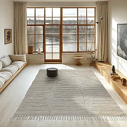 Tappeto A Pelo Lungo - Rani Natural Cotton Shaggy (bianco)