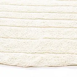 Tappeto rotondo - Rani Natural Cotton Shaggy (bianco)
