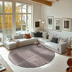 Tappeto rotondo - Rani Natural Cotton Shaggy (tortora)