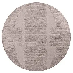 Tappeto rotondo - Rani Natural Cotton Shaggy (tortora)