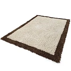 Tappeto A Pelo Lungo - Sagres Natural Cotton Shaggy (bianco sporco/marrone)