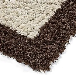 Tappeto A Pelo Lungo - Sagres Natural Cotton Shaggy (bianco sporco/marrone)