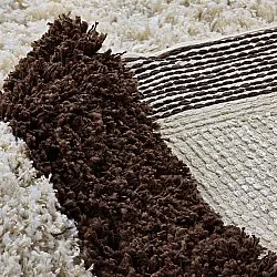 Tappeto A Pelo Lungo - Sagres Natural Cotton Shaggy (bianco sporco/marrone)