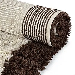 Tappeto A Pelo Lungo - Sagres Natural Cotton Shaggy (bianco sporco/marrone)