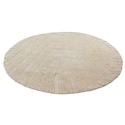 Tappeto rotondo - Sivia Natural Cotton Shaggy (beige)