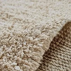 Tappeto rotondo - Sivia Natural Cotton Shaggy (beige)