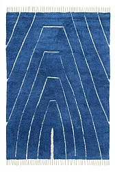 Tappeto A Pelo Lungo - Sivia Natural Cotton Shaggy (blu)