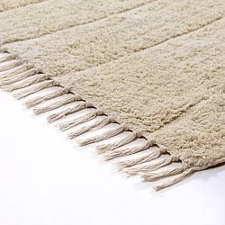 Tappeto A Pelo Lungo - Sivia Natural Cotton Shaggy (beige)