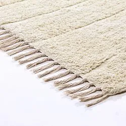 Tappeto A Pelo Lungo - Sivia Natural Cotton Shaggy (bianco)