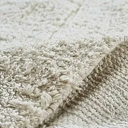 Tappeto rotondo - Sivia Natural Cotton Shaggy (bianco)