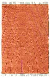 Tappeto A Pelo Lungo - Sivia Natural Cotton Shaggy (rosso/arancia)