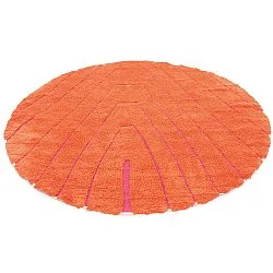 Tappeto rotondo - Sivia Natural Cotton Shaggy (rosso/arancia)