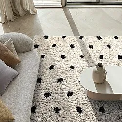 Tappeto A Pelo Lungo - Soria Natural Cotton Shaggy (bianco sporco/nero)