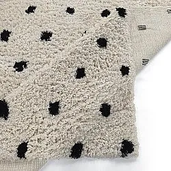 Tappeto A Pelo Lungo - Soria Natural Cotton Shaggy (bianco sporco/nero)