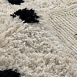 Tappeto A Pelo Lungo - Soria Natural Cotton Shaggy (bianco sporco/nero)
