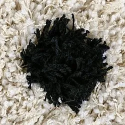 Tappeto A Pelo Lungo - Soria Natural Cotton Shaggy (bianco sporco/nero)