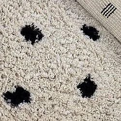 Tappeto A Pelo Lungo - Soria Natural Cotton Shaggy (bianco sporco/nero)