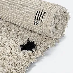 Tappeto A Pelo Lungo - Soria Natural Cotton Shaggy (bianco sporco/nero)