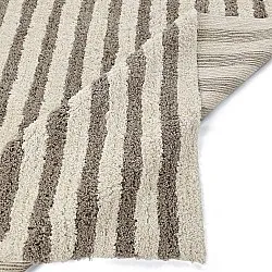 Tappeto A Pelo Lungo - Thira Stripe Cotton Shaggy (crema/taupe)