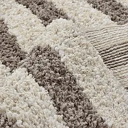 Tappeto A Pelo Lungo - Thira Stripe Cotton Shaggy (crema/taupe)