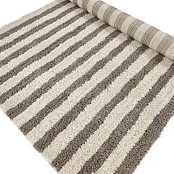 Tappeto A Pelo Lungo - Thira Stripe Cotton Shaggy (crema/taupe)
