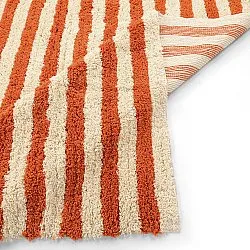 Tappeto A Pelo Lungo - Thira Stripe Cotton Shaggy (giallo chiaro/arancione chiaro)