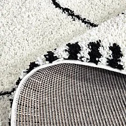 Tappeto A Pelo Lungo - Tiznit (bianco/nero)