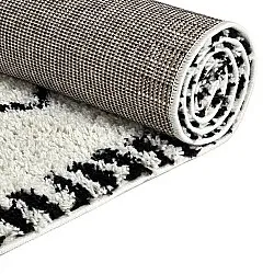 Tappeto A Pelo Lungo - Tiznit (bianco/nero)