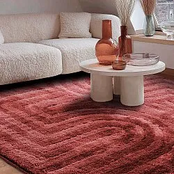 Tappeto A Pelo Lungo - Volos (rosso/rosa)