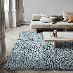 Tappeto A Pelo Lungo - Combarro Solid Cotton Shaggy (azzurro)