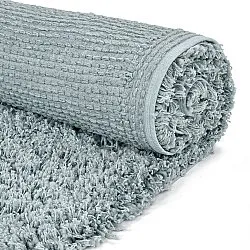 Tappeto A Pelo Lungo - Combarro Solid Cotton Shaggy (azzurro)