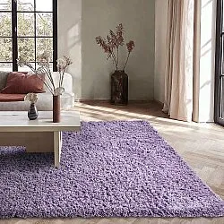 Tappeto A Pelo Lungo - Combarro Solid Cotton Shaggy (viola chiaro)