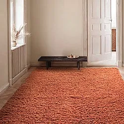 Tappeto A Pelo Lungo - Combarro Solid Cotton Shaggy (arancione chiaro)