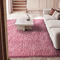 Tappeto A Pelo Lungo - Combarro Solid Cotton Shaggy (rosa chiaro)