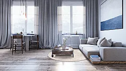 Tappeto rotondo - Santi (beige/bianco)