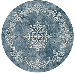 Tappeto rotondo - Santi (blu/beige)