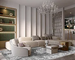 Tappeto Wilton - Santi (grigio scuro/bianco)