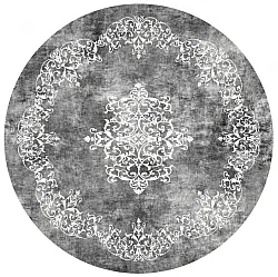 Tappeto rotondo - Santi (grigio scuro/bianco)